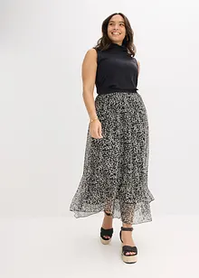 Kjol av mesh och jersey, bonprix