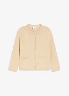 Stickad kofta av bomull, bonprix