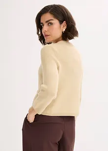 Stickad kofta av bomull, bonprix