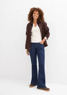 Ribbstickad topp av ekologisk bomull, bonprix