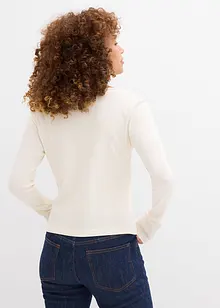 Ribbstickad topp av ekologisk bomull, bonprix