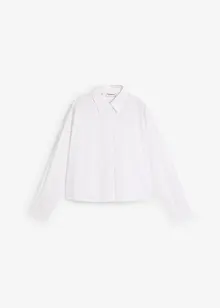 Skjortblus i oversizemodell med silke, bonprix
