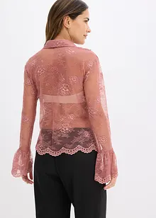 Blus med spets, bonprix