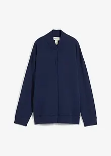 Oversized kofta med silke, bonprix
