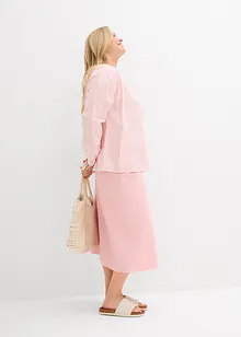 Midikjol av twill, bonprix