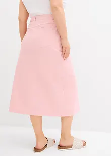 Midikjol av twill, bonprix