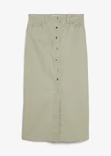 Midikjol av twill, bonprix