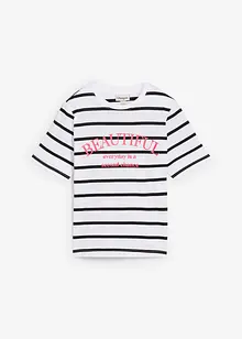 Randig T-shirt av ren bomull, bonprix