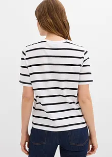 Randig T-shirt av ren bomull, bonprix