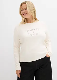Långärmad topp av ren bomull, bonprix
