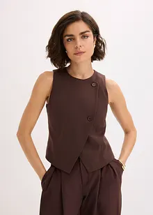 Väst med asymmetrisk knappslå, bonprix