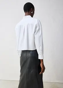 Skjortblus i oversizemodell med siden, bonprix