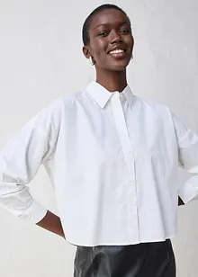 Skjortblus i oversizemodell med siden, bonprix