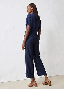 Flared byxa med ull, bonprix