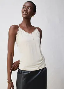 Linne med ull och spets, bonprix