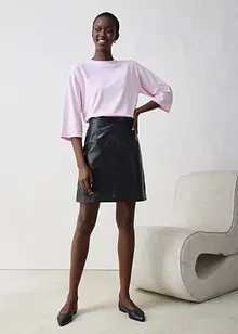 Utställd topp med silke, bonprix