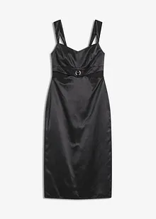 Maxiklänning av satin med mjukt fall, bonprix