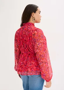 Knytblus av chiffong, bonprix
