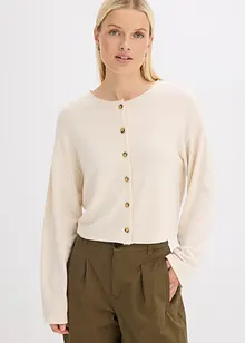 Ribbstickad cardigan, bonprix