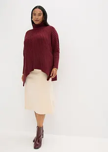 Stickad kjol i utställd modell, bonprix