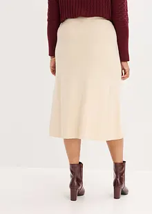 Stickad kjol i utställd modell, bonprix