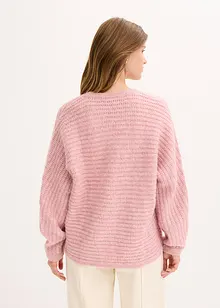 Cardigan i skön materialmix, bonprix