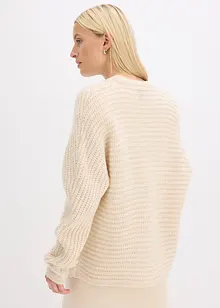 Cardigan i skön materialmix, bonprix