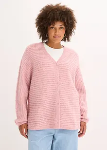 Cardigan i skön materialmix, bonprix