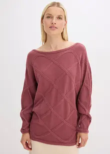 Tröja med flätmönster, bonprix
