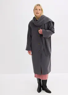 Oversizekappa i mjuk materialmix, bonprix