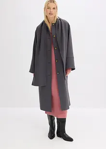 Oversizekappa i mjuk materialmix, bonprix