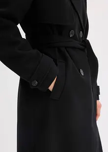 Trenchcoat med yllelook, bonprix