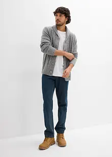 Cardigan med ribbstickat mösnter, bonprix