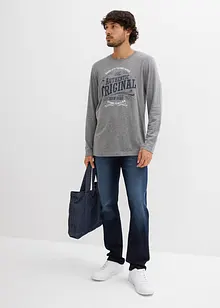 Långärmad T-shirt med ekologisk bomull (2-pack), bonprix