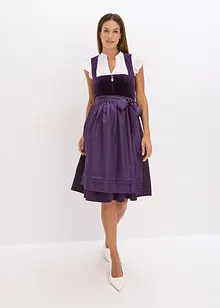 Mellanlång dirndl med sammet (2 delar), bonprix