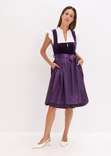 Mellanlång dirndl med sammet (2 delar), bonprix