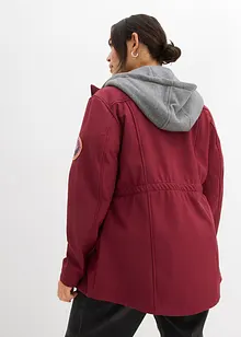 Lång vattenavvisande softshelljacka med 2-i-1-look, bonprix