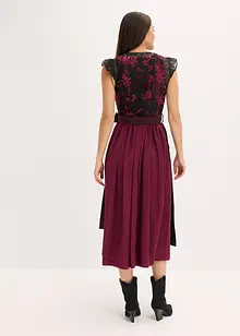 Mellanlång dirndl med sammet (2 delar), bonprix