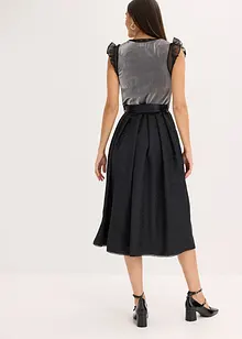 Dirndl med glansigt blusliv (2 delar), bonprix