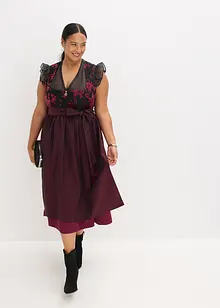 Mellanlång dirndl med sammet (2 delar), bonprix