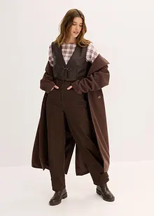 Väst i used look av skinnimititation, bonprix