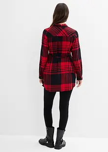 Lång mamma-/amningsblus i mjuk bomullsflanell, bonprix