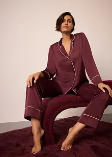 Vävd satinpyjamas, bonprix