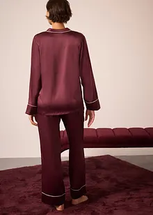 Vävd satinpyjamas, bonprix