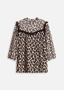 Topp i mjuk mesh med spets, bonprix