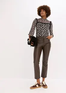 Topp i mjuk mesh med spets, bonprix