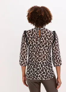 Topp i mjuk mesh med spets, bonprix