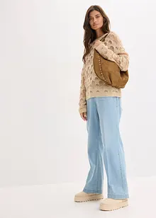 Mjuk oversizetröja med ull och alpackaull, bonprix