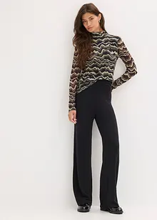 Stickad byxa av mjuk viskosmix, bonprix