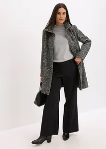 Avslappnad tunn kappa med yllelook, bonprix